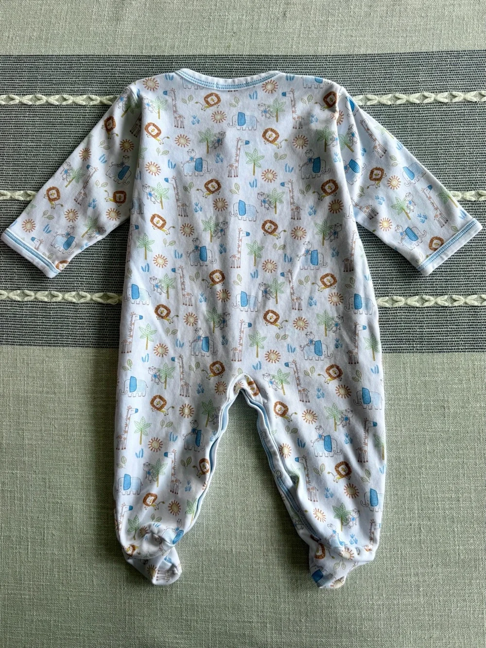 Kissy Kissy Pima Cotton Jungle Animals Footie Onesie Size 9M